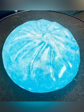 Glitter Steamed Bun Squishy Toy Blue. NWT
